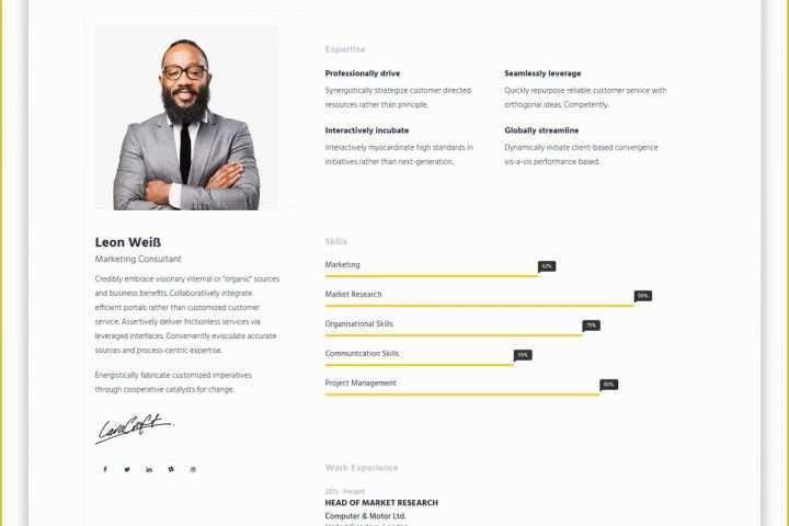 Free Resume Templates Websites Of 25 Best Free Personal Website Templates for Professionals