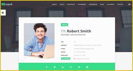 Free Resume Templates Websites Of 45 Best HTML Resume Cv Vcard Templates Free &amp; Premium