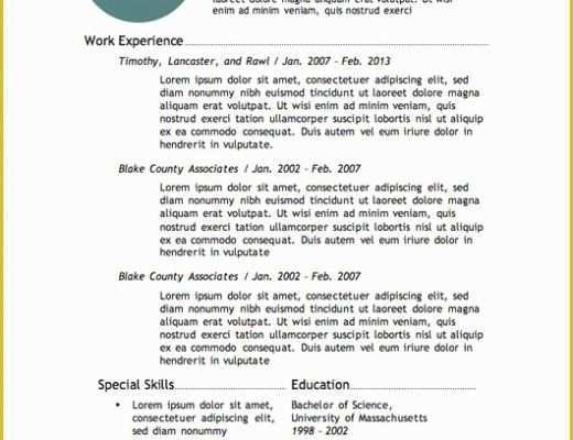 Free Resume Templates with Photo Of 12 Resume Templates for Microsoft Word Free Download