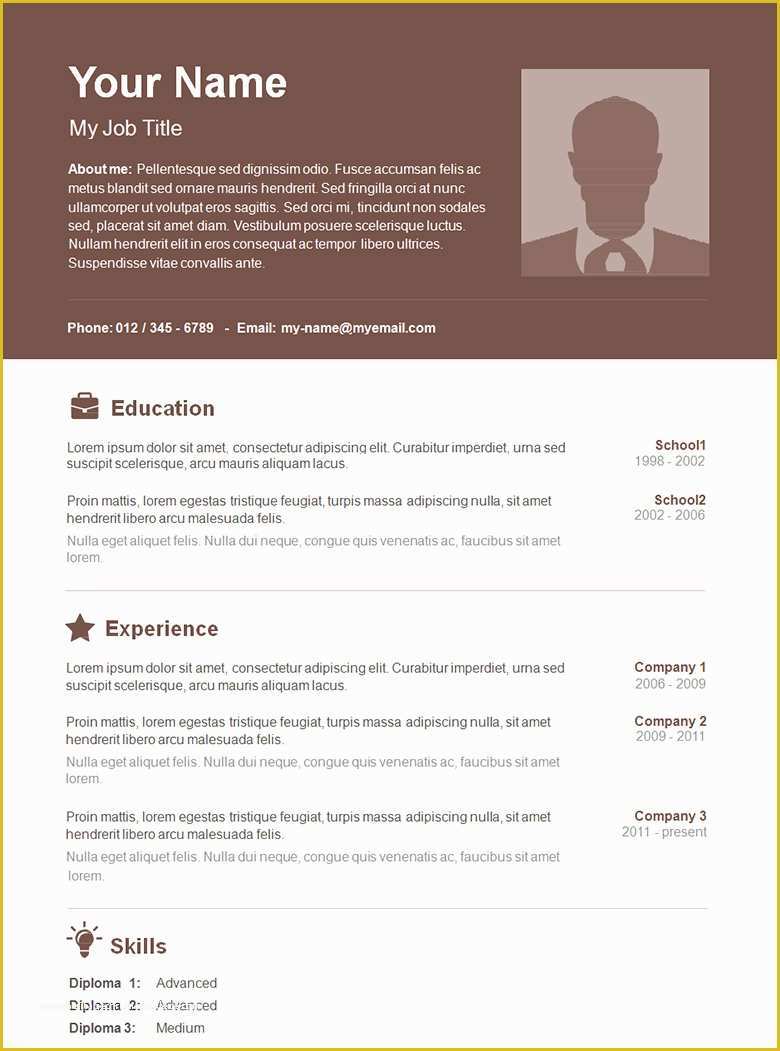 Free Resume Templates with Photo Of 70 Basic Resume Templates Pdf Doc Psd