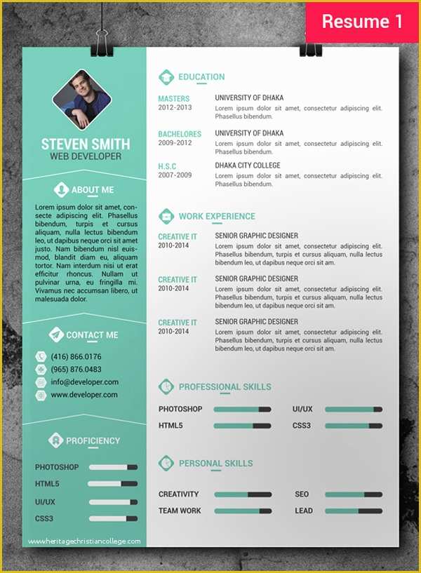 Free Resume Templates with Photo Of Free Cv Resume Psd Templates Freebies