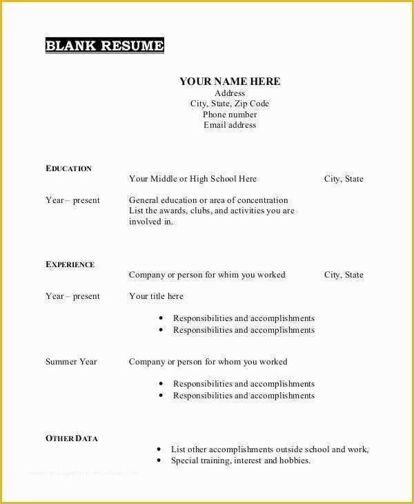 Free Resume Templates with Photo Of Printable Resume Template 35 Free Word Pdf Documents