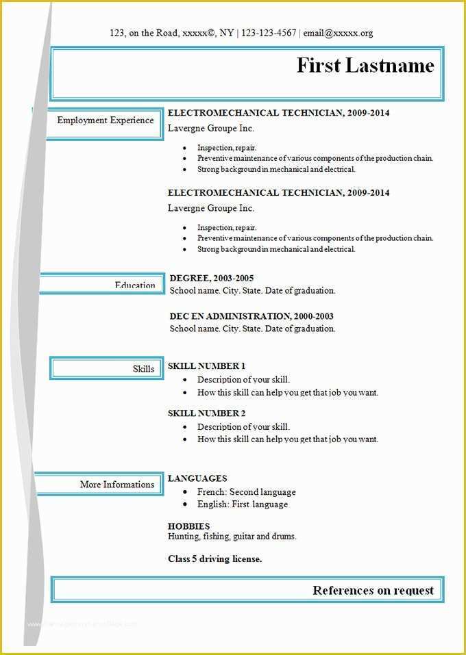 Free Resume Templates with Photo Of Simple Resume Template 46 Free Samples Examples
