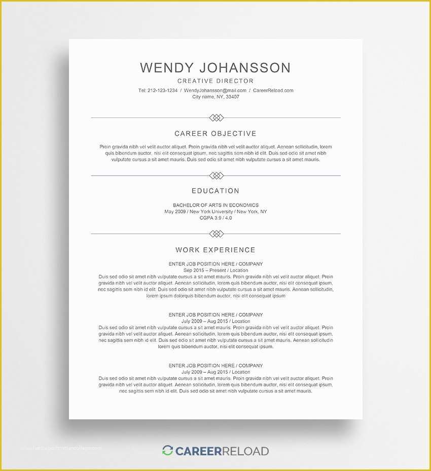 Free Resume Website Templates Download Of Download Free Resume Templates Free Resources for Job