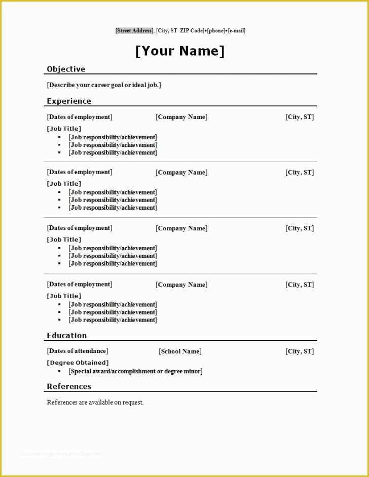 Free Resume Wizard Templates Of Resume and Template 58 Fantastic Microsoft Free Resume