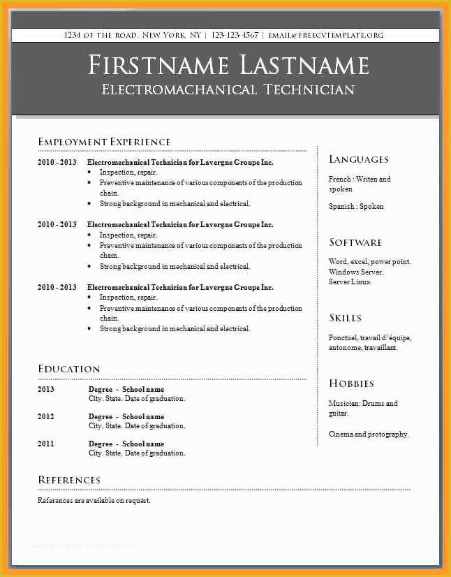 Free Resume Word Templates 2017 Of Microsoft Publisher Resume Templates