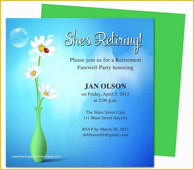 Free Retirement Flyer Template Word Of 1000 Images About Printable Retirement Party Invitations