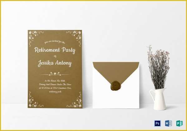 Free Retirement Flyer Template Word Of 30 Retirement Party Invitation Design &amp; Templates Psd