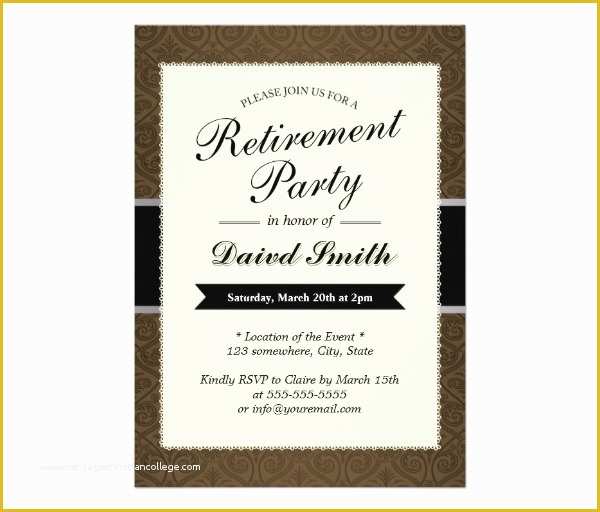 Free Retirement Flyer Template Word Of 36 Retirement Party Invitation Templates Psd Ai Word