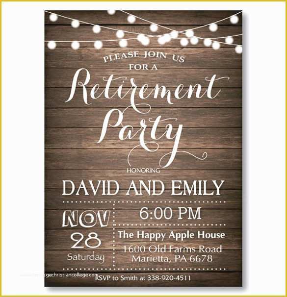 Free Retirement Flyer Template Word Of 36 Retirement Party Invitation Templates Psd Ai Word