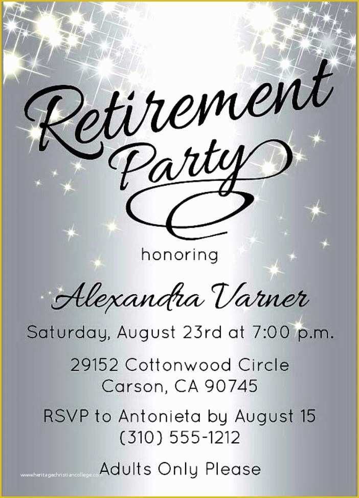 Free Retirement Flyer Template Word Of Retirement Party Invitation Template Free