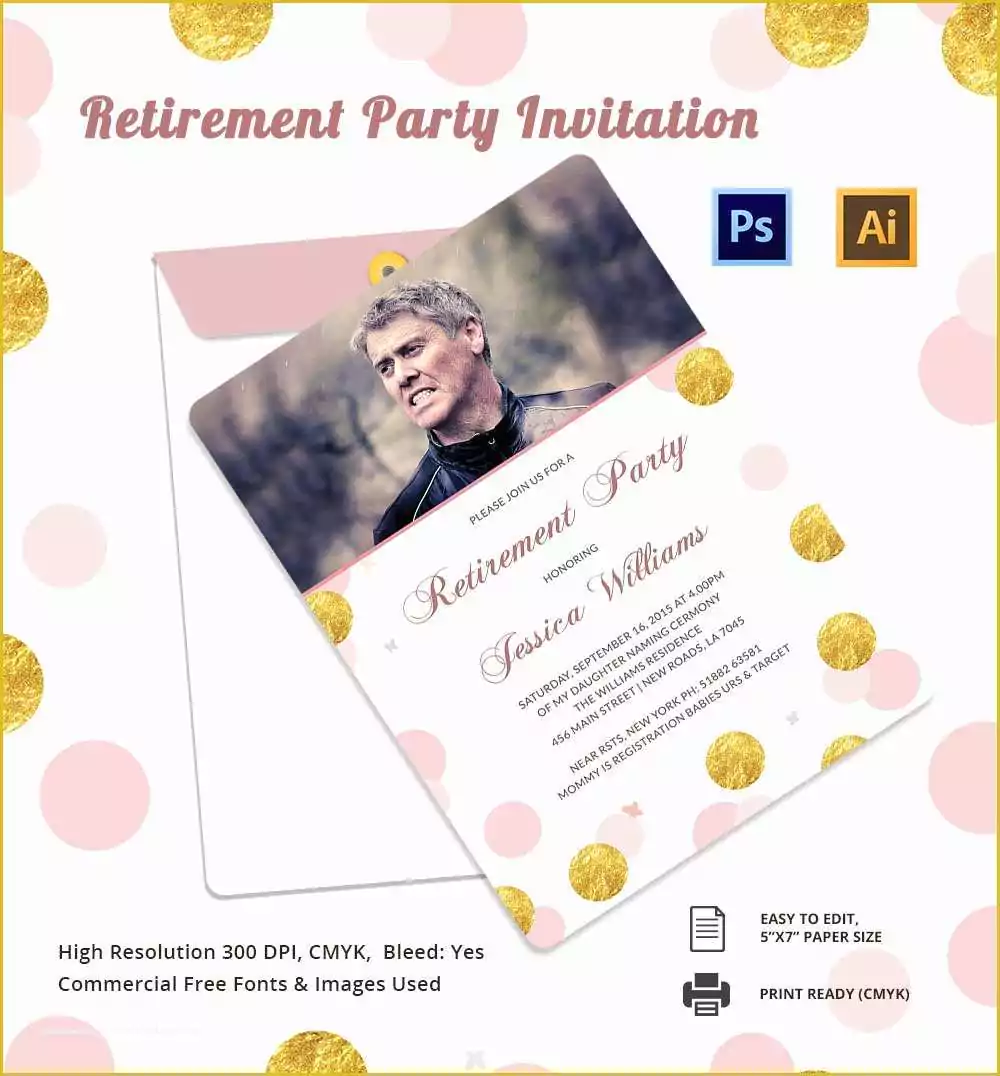 Free Retirement Flyer Templates Of 25 Retirement Invitation Templates Psd Vector Eps Ai