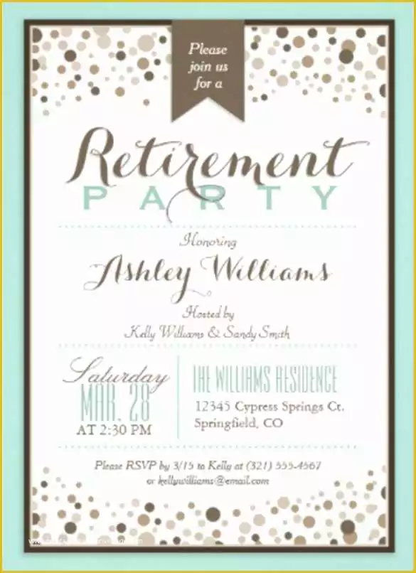 Free Retirement Flyer Templates Of 29 Retirement Invitation Templates Psd Ai Word