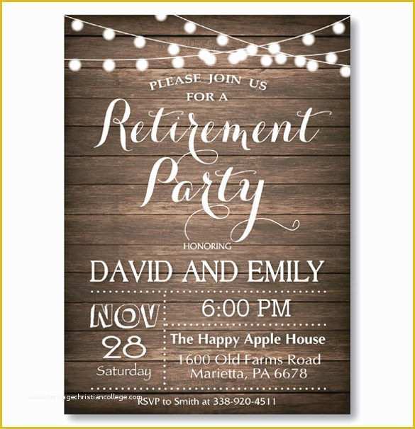 Free Retirement Flyer Templates Of 36 Retirement Party Invitation Templates Psd Ai Word