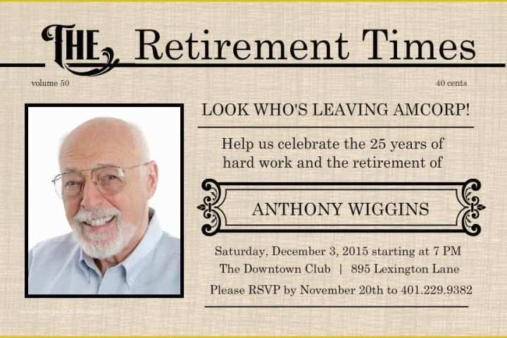 Free Retirement Flyer Templates Of Retirement Flyer Template Free