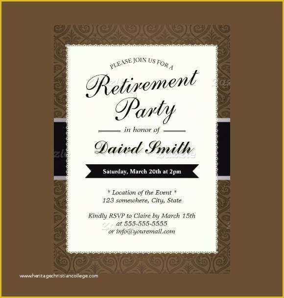 Free Retirement Flyer Templates Of Retirement Party Invitation 7 Premium Download