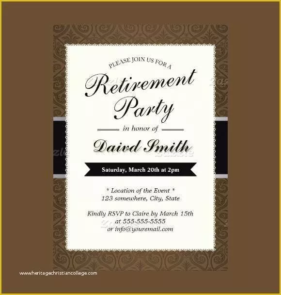 Free Retirement Flyer Templates Of Retirement Party Invitation 7 Premium Download