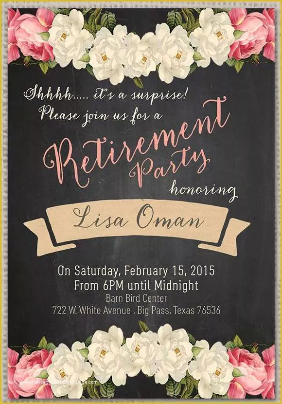 Free Retirement Flyer Templates Of Retirement Party Invitation 7 Premium Download