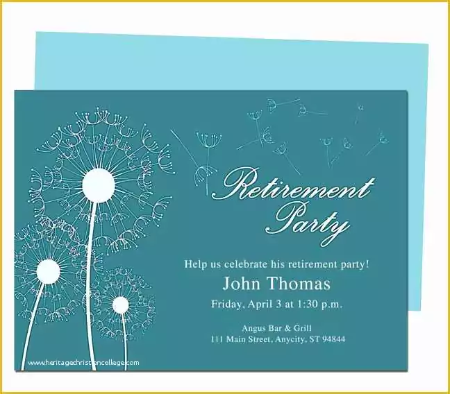 Free Retirement Flyer Templates Of Winds Retirement Party Invitation Templates Diy Printable