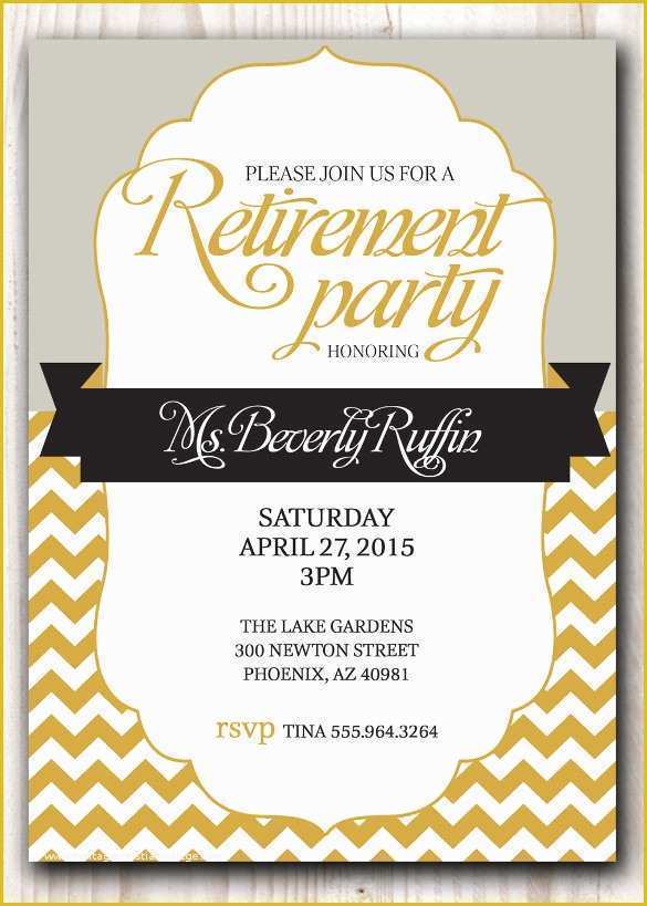 Free Retirement Party Invitation Flyer Templates Of 30 Retirement Invitation Templates Psd Ai Word