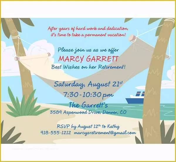 Free Retirement Party Invitation Flyer Templates Of A Retirement Party Invitation