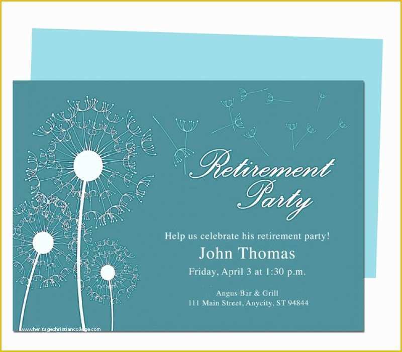 Free Retirement Party Invitation Flyer Templates Of Free Retirement Template for Invitation – orderecigsjuicefo