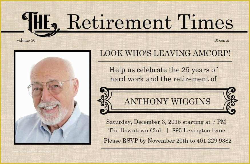 Free Retirement Party Invitation Flyer Templates Of Retirement Flyer Template Free