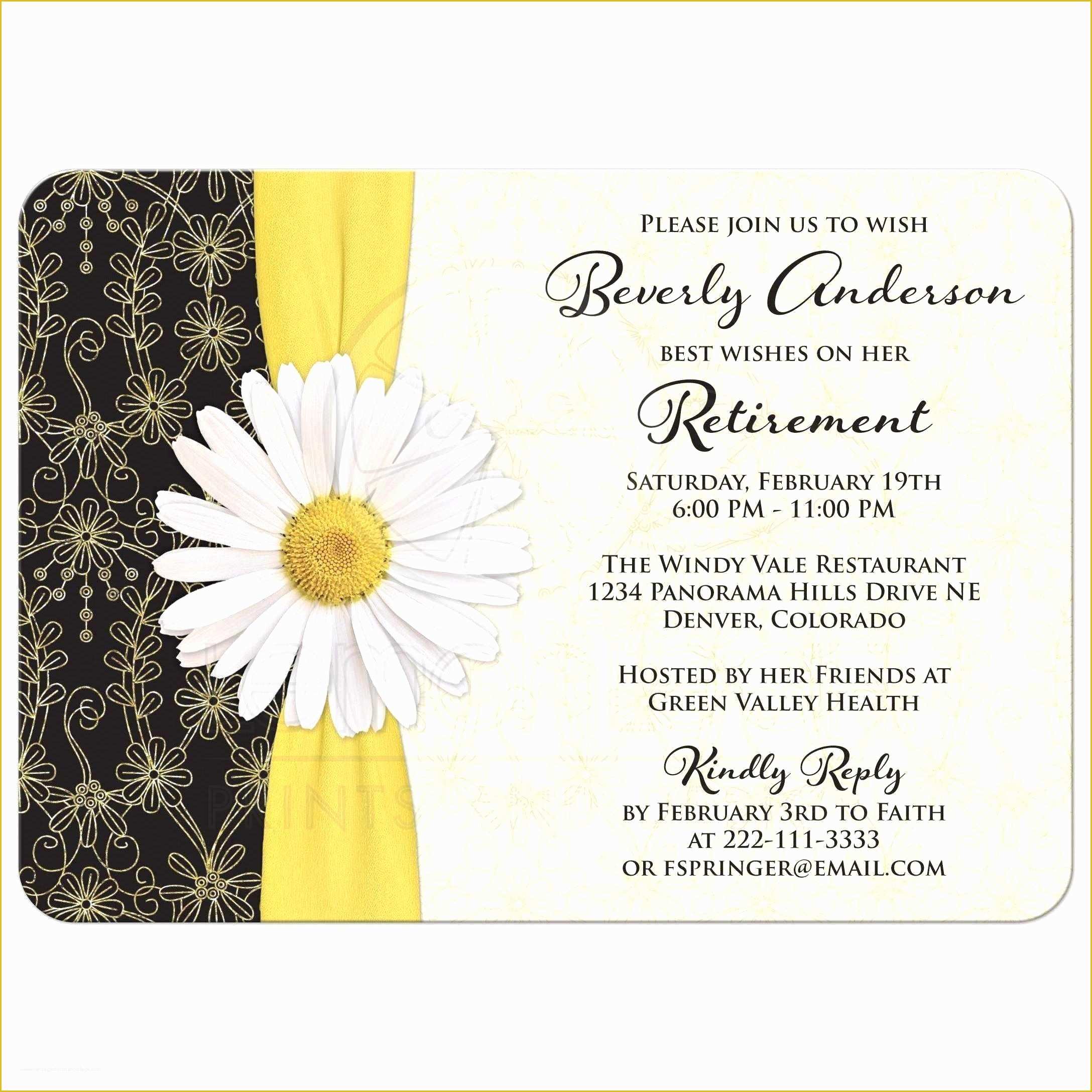 Free Retirement Party Invitation Templates for Word Of Free Invitation Templates for Retirement Party New