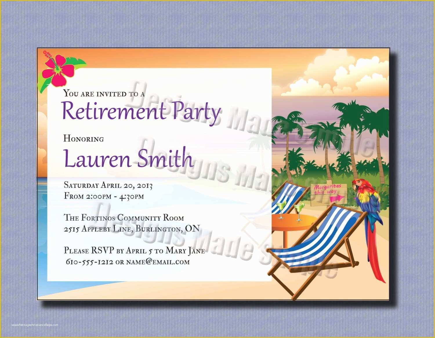 Free Retirement Party Invitation Templates for Word Of Free Printable Retirement Party Invitations Templates