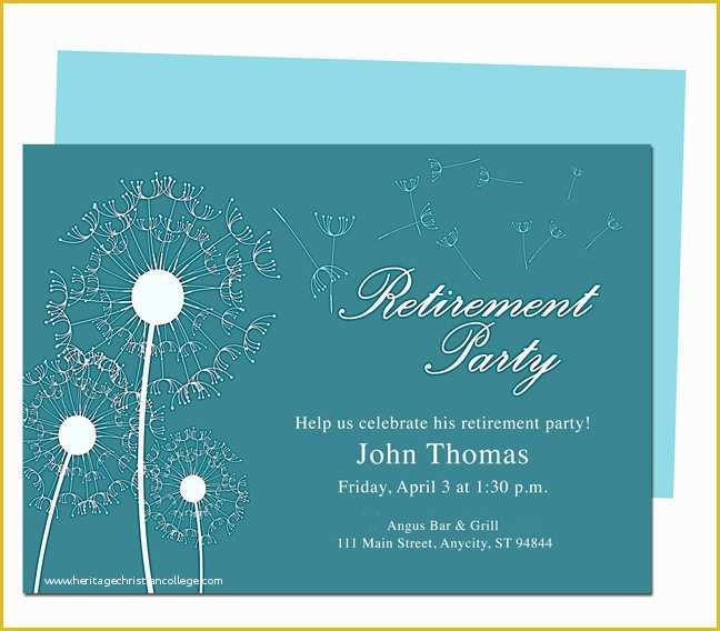 Free Retirement Party Invitation Templates for Word Of Free Retirement Party Invitation Templates for Word