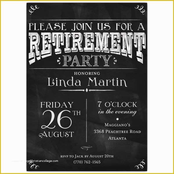 Free Retirement Party Invitation Templates for Word Of Invitation Ideas Free Retirement Party Invitation