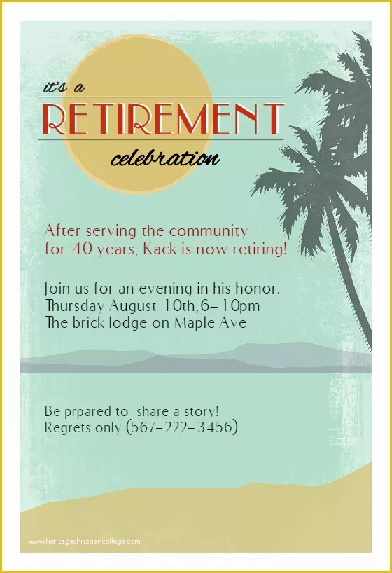 Free Retirement Party Invitation Templates for Word Of Its A Retirement