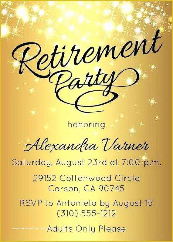 Free Retirement Party Invitation Templates for Word Of Retirement Party Flyer Template Word Free Retirement Party