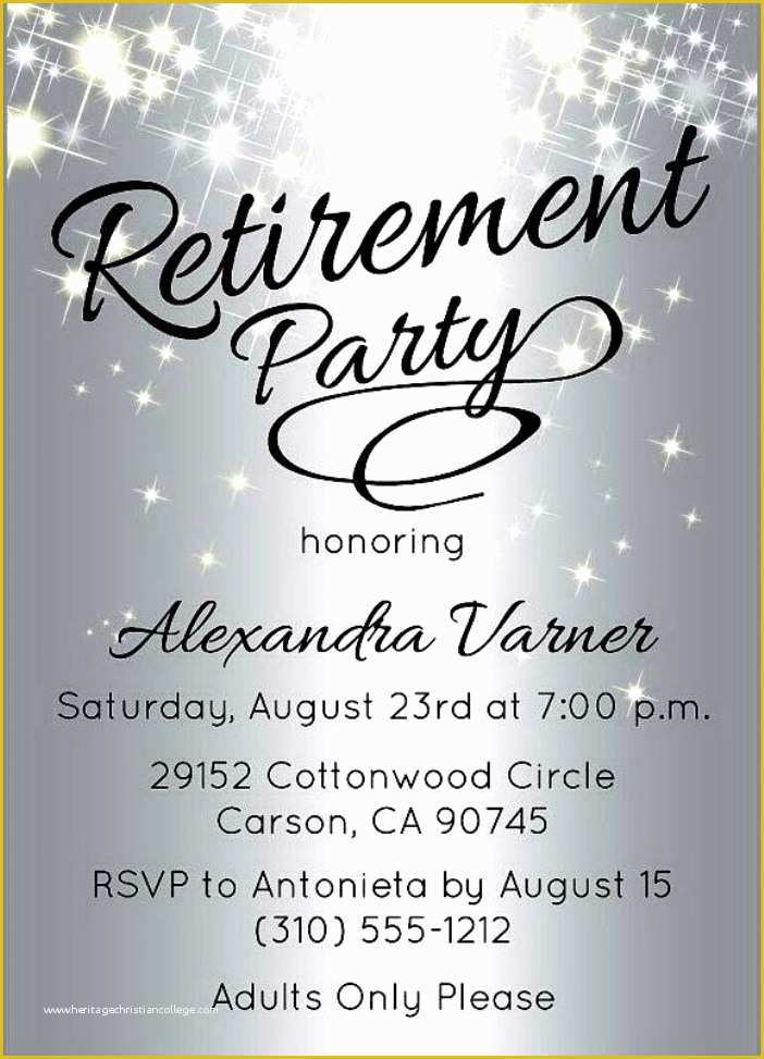 Free Retirement Party Invitation Templates for Word Of Retirement Party Invitation Template Free