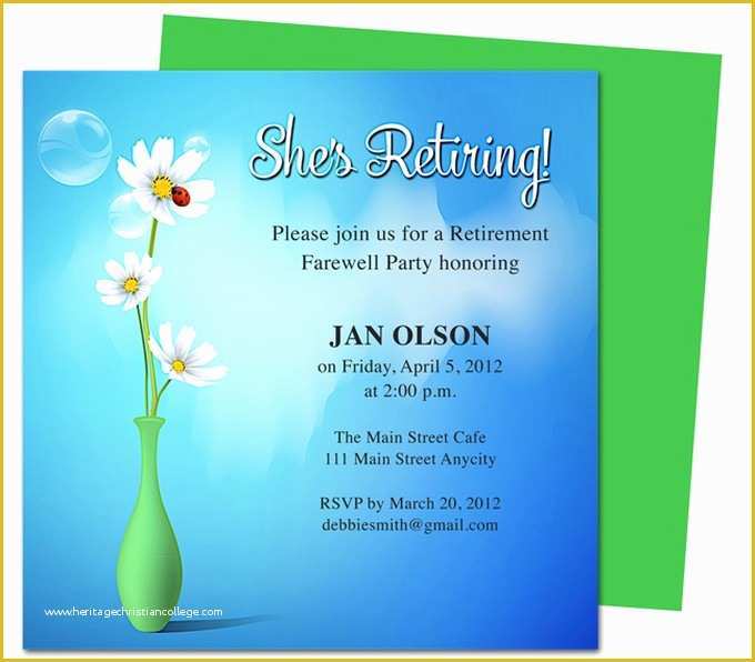 Free Retirement Party Invitation Templates for Word Of Tips How to Create Appealing Retirement Party Invitations