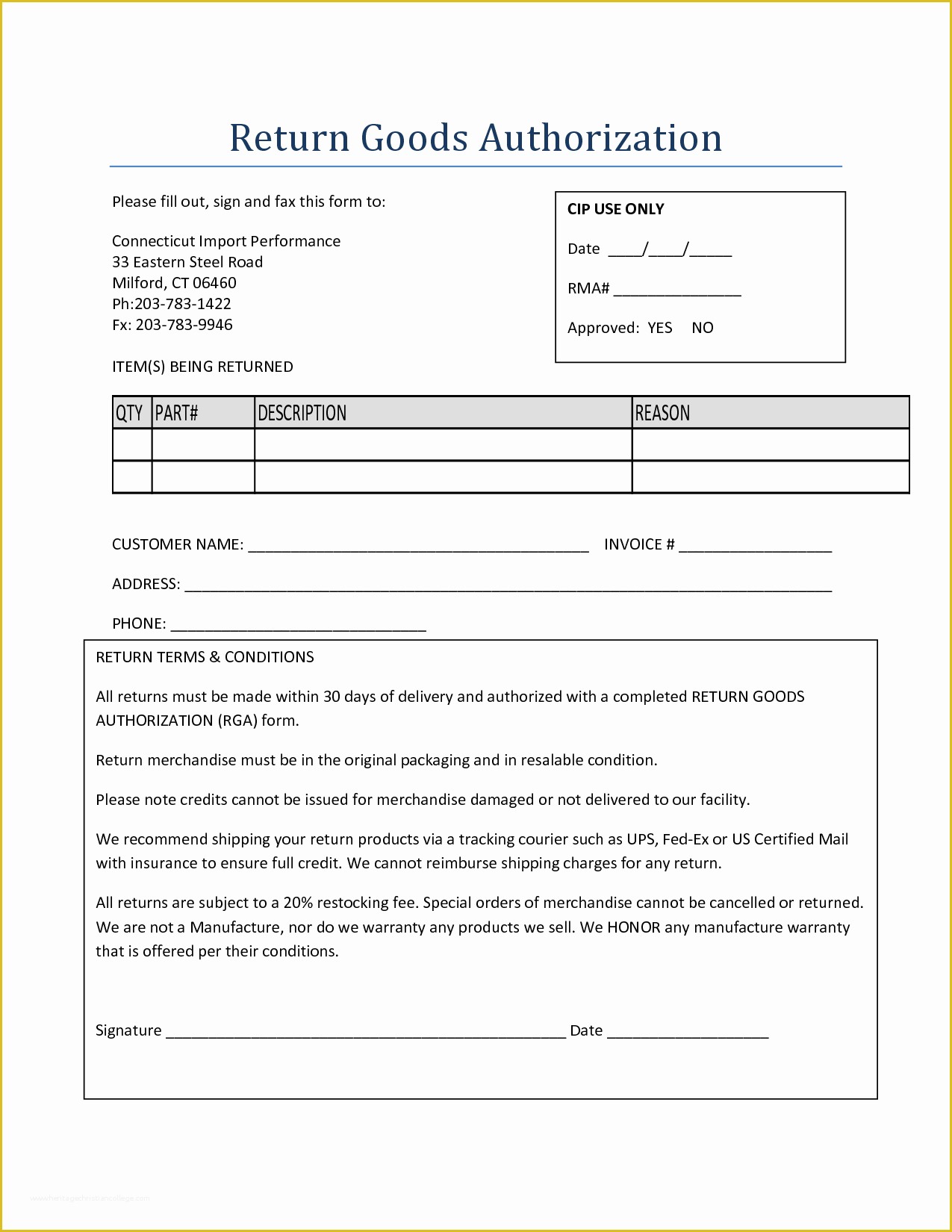 Free Return Authorization form Template Of 24 Of Return Authorization form Template In Word