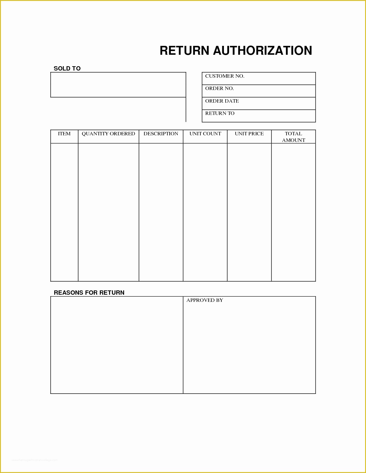 Free Return Authorization form Template Of Authorization form Template Best S Return In Word