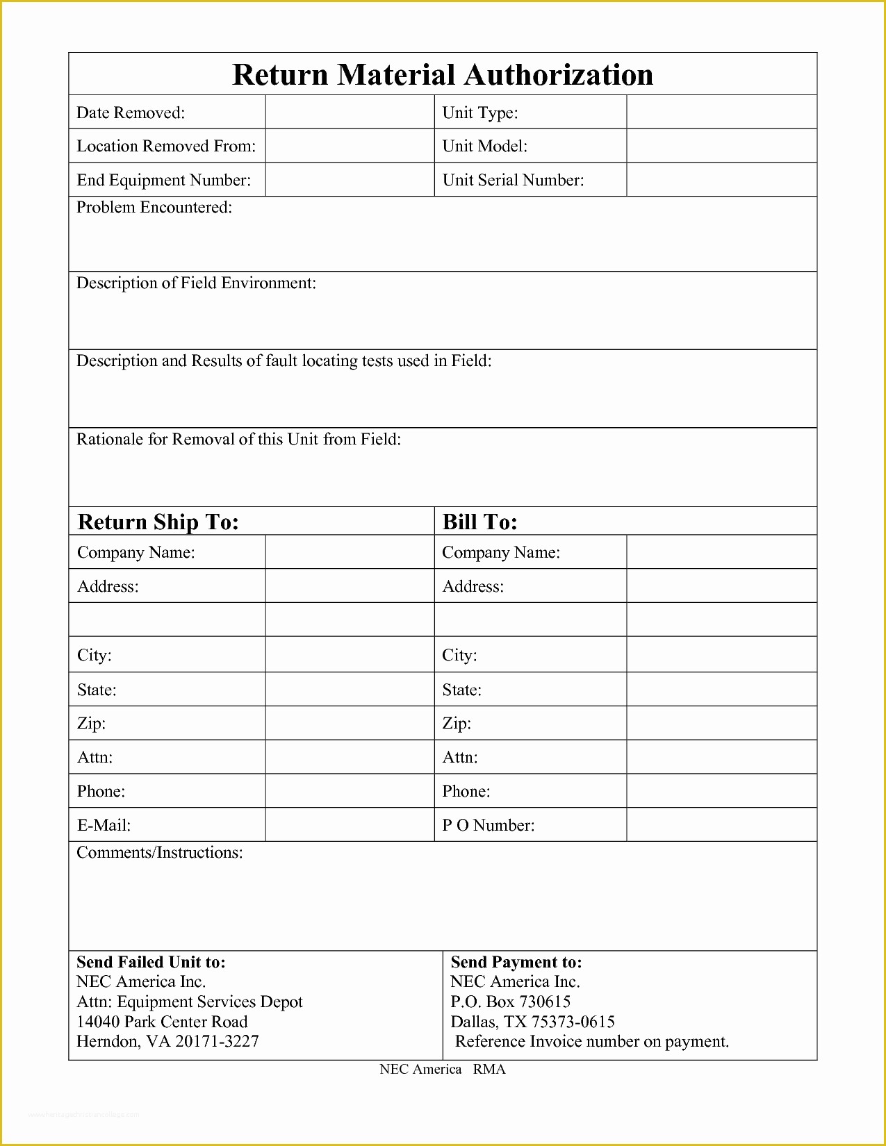 Free Return Authorization form Template Of Best S Of Return form Template Return Material