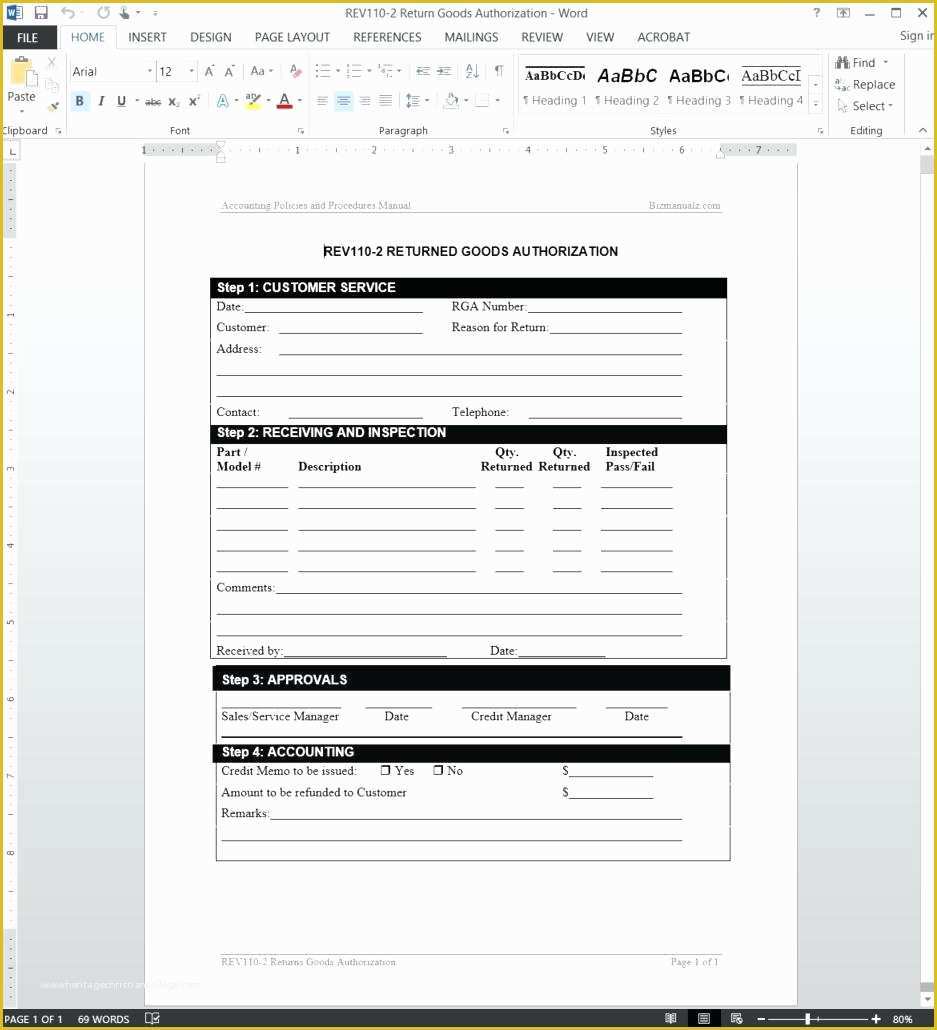 Free Return Authorization form Template Of Return Merchandise Authorization form Template