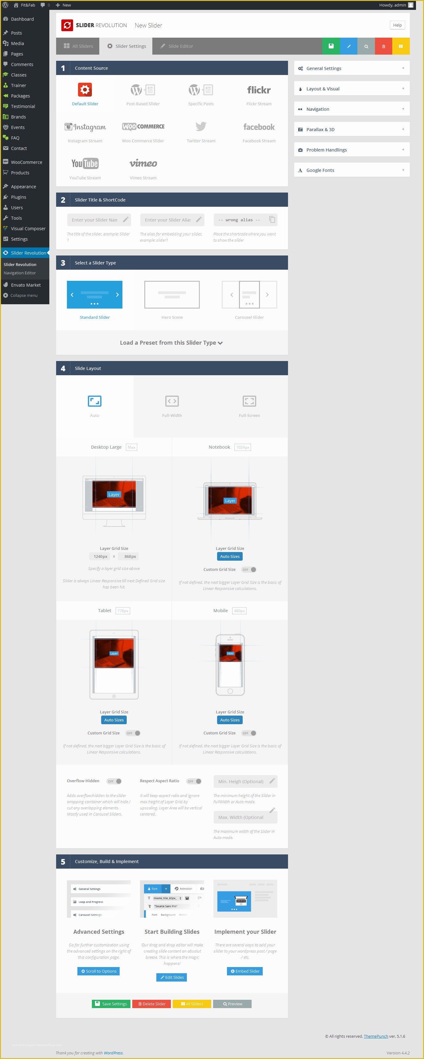 Free Revolution Slider Templates Of Fit & Fab Wordpress theme Revolution Slider Tutorial