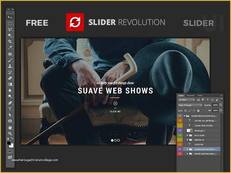 Free Revolution Slider Templates Of Free Psd Slider Ui Slider Revolution Fullscreen