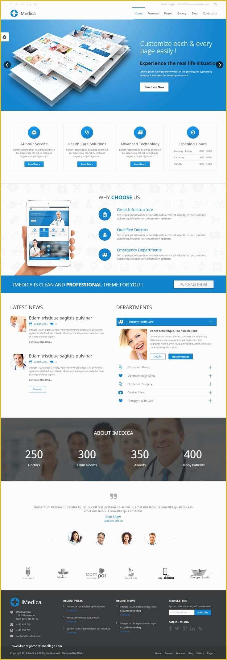 Free Revolution Slider Templates Of Imedica is Premium Responsive Retina HTML5 Medical