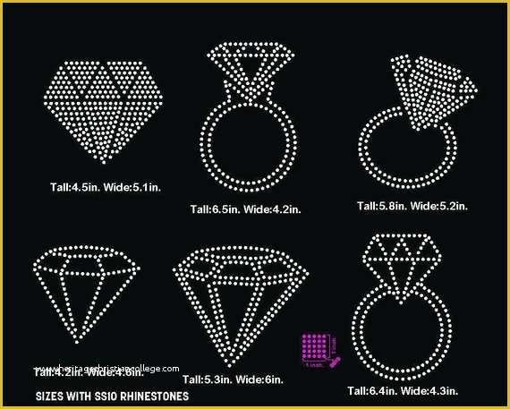 Free Rhinestone Templates for Silhouette Of Diamonds Rings Wedding Rhinestone Template Digital