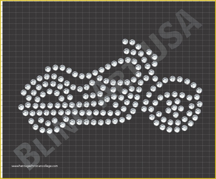 Free Rhinestone Templates for Silhouette Of Motorcycle Rhinestone Design Template Download