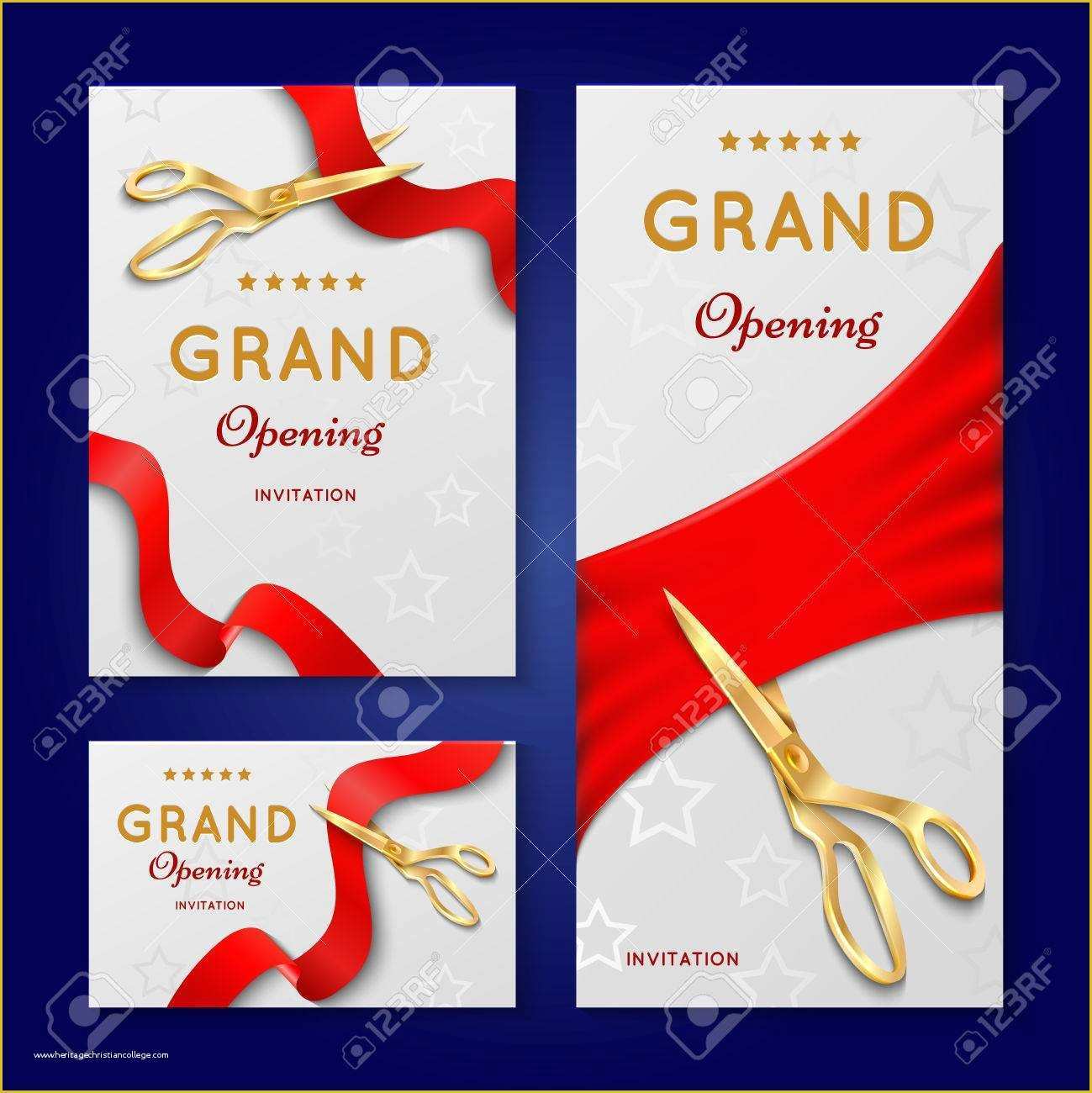 Free Ribbon Cutting Template Of Avopix Templates Outline Free Grand Opening Invitation