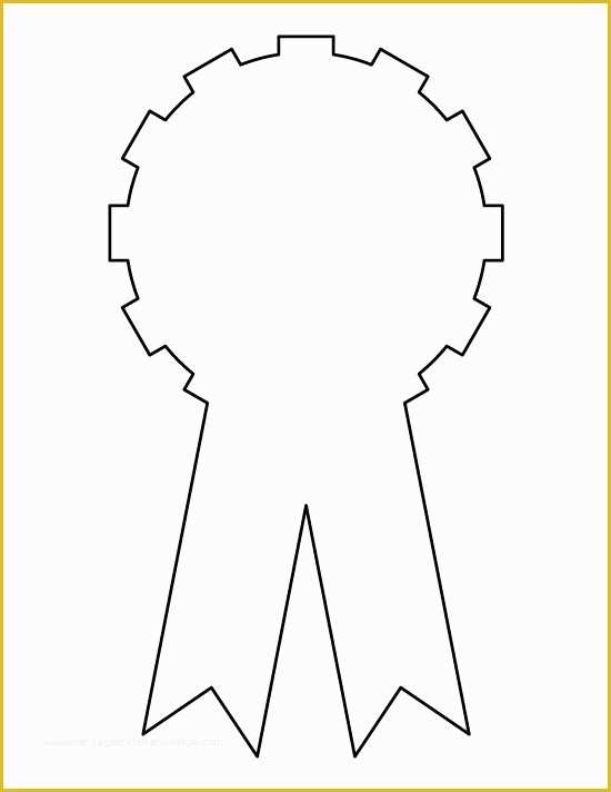 Free Ribbon Cutting Template Of Award Ribbon Pattern Use the Printable Outline for Crafts