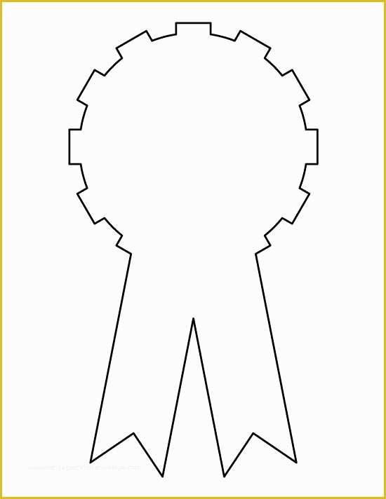 Free Ribbon Cutting Template Of Award Ribbon Pattern Use the Printable Outline for Crafts
