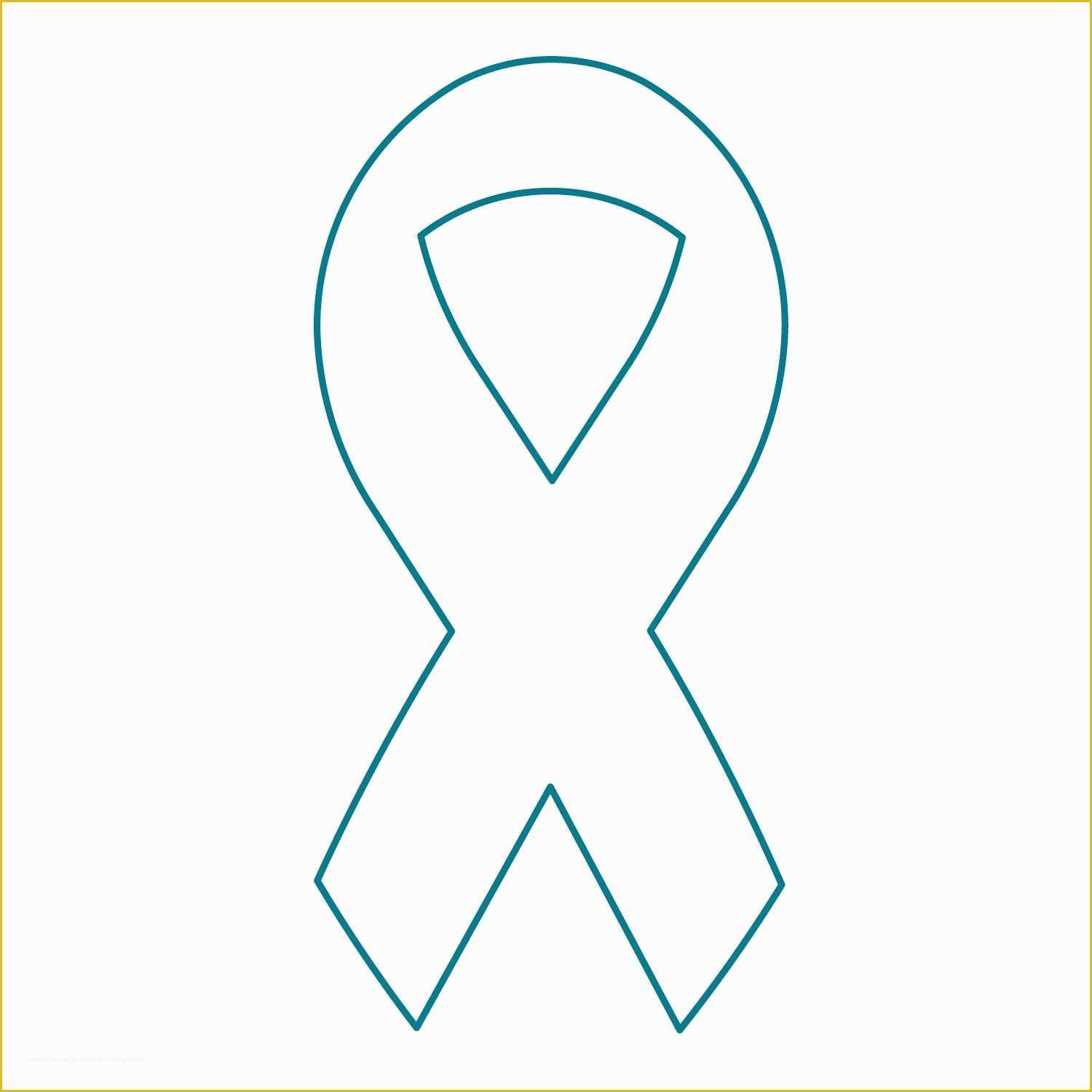 Free Ribbon Cutting Template Of Breast Cancer Ribbon Template