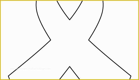 Free Ribbon Cutting Template Of Cancer Ribbon Pattern Use the Printable Outline for