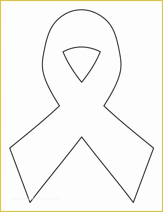 Free Ribbon Cutting Template Of Cancer Ribbon Pattern Use the Printable Outline for